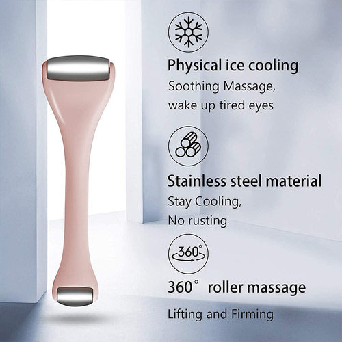 Stainless Steel Dual-ended Facial Massage Roller Face Eye Ice Roller