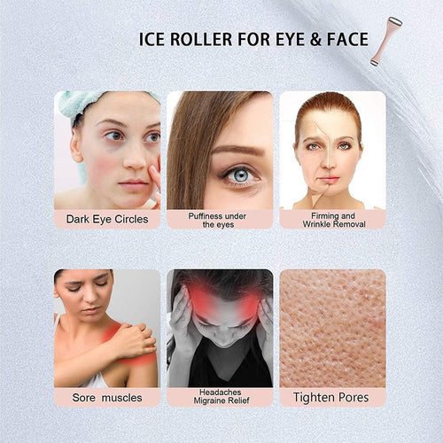 Stainless Steel Dual-ended Facial Massage Roller Face Eye Ice Roller