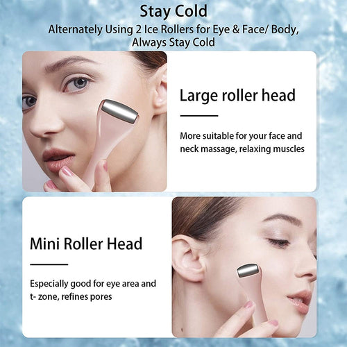 Stainless Steel Dual-ended Facial Massage Roller Face Eye Ice Roller